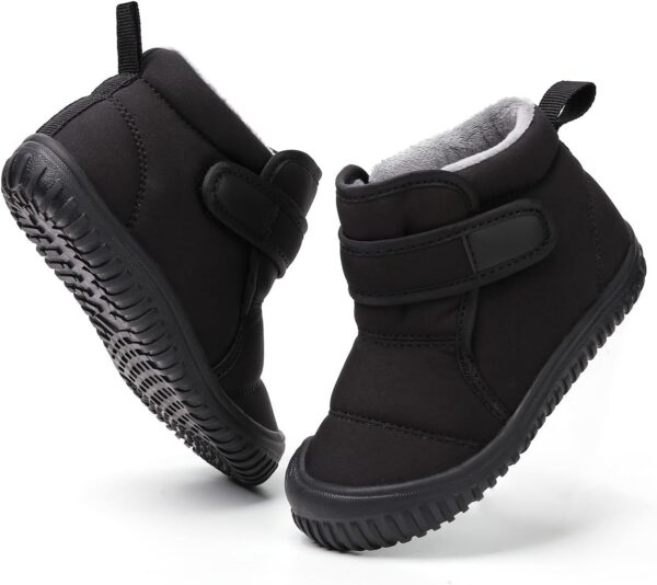 SRTUMEY Baby Girls Winter Snow Boots Kids Winter Boots Warm Fur Lined Walking Boots Anti Slip Ankle Boots School Boots Baby Boys Girls Snow Shoes Christmas Novelty Gifts - Image 3