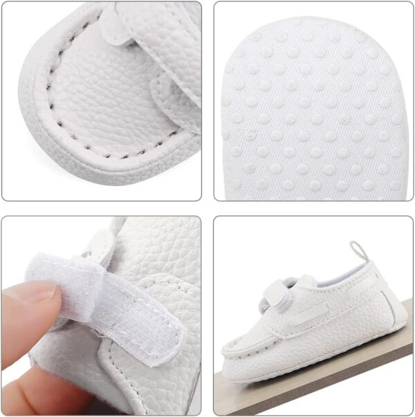 MASOCIO Baby Boys Moccasin Shoes Infant First Walking Soft Sole Casual Flats Shoes - Image 3