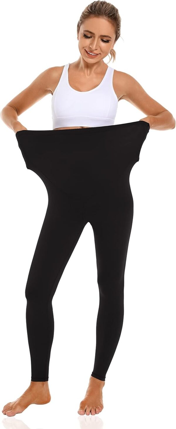 Foucome Women's Over Bump Super Soft Support Maternity Leggings Cropped Pants - Image 4