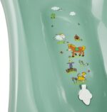 keeeper Funny Farm Ergonomic Baby Bath with Plug, For Babies From 0 to Approx. 12 Months, 84 cm, Maria, Nordic Green - Image 4