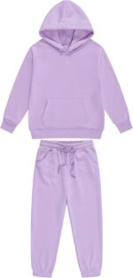 iEFiEL Kids Boys Girls Hoodie Sweatshirt with Jogger Pants 2 Pieces Tracksuit Set Pullover Tops & Pants Sweatsuit