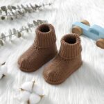 LAWKUL Baby Booties Newborn Babe First Walkers Non-Slip Stay On Boots Crib Shoes Sock Warm Knit Booties for Infant - Image 4