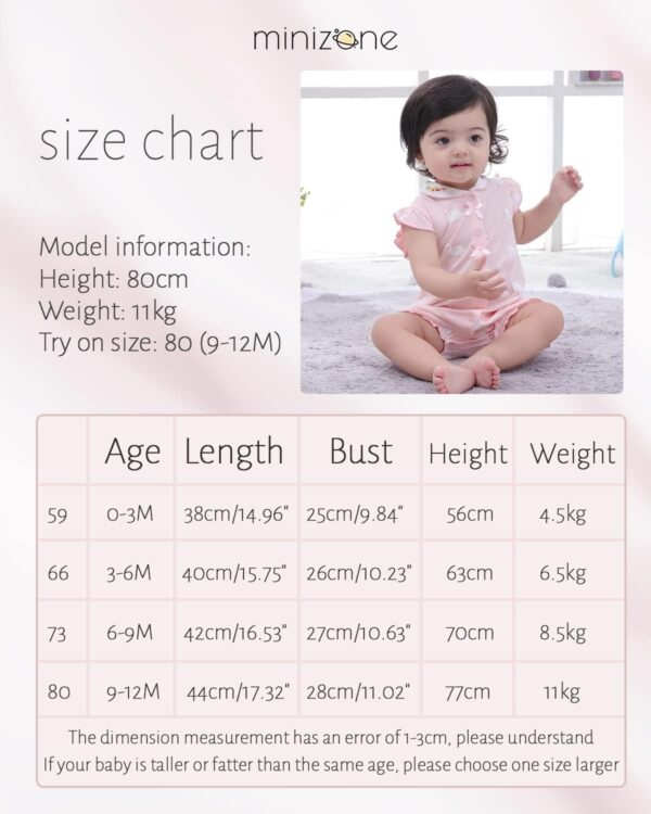 Baby Girls Pyjama Summer, Short Sleeve Romper Cotton Bodysuit 0-3 Months - Image 6