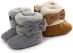 RVROVIC Baby Boys Girls Plush Winter Snow Boots Bowknot Anti Slip Warm Fleece Infant Boots Toddler Prewalkers - Image 6