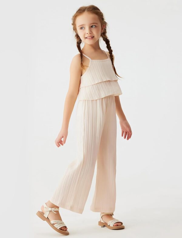 SEAUR Toddler Girls Summer Outfits Party Clothes Girls 2 Pcs Outfits Sleeveless Vacation Outfits Girls Ruffled Top 1-8 Years - Image 2