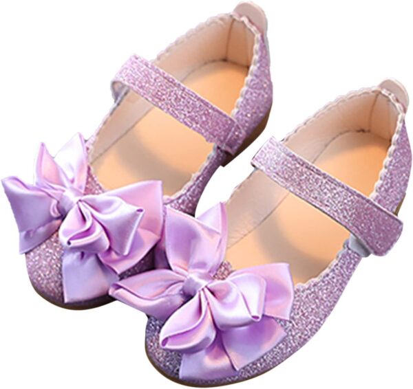 Baby Girl Mary Jane Sequins Crown Flats PU Leather Girl Slip-on Ballet Flat Party School Shoe Wedding Sequins Crib Shoes - Image 2