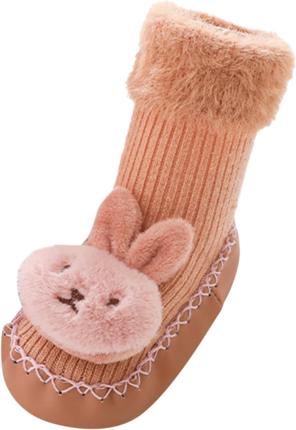 61utS8jFnTL._AC_SL1500_.jpg Newborn Baby Shoes 0 3 Months Go Baby Shoe Boots Baby Floor Thickened in Autumn and Winter Children Dispensing Baby Socks Shoes Newborn Shoes Girl 0 3 Monthsrainbow Shoes Boots - Image 1