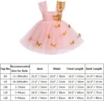 Toddlers Flower Girls Dress Kids Baby A-line Butterflies Decorate Sleeveless Tutu Dress for Princess Party Wedding Birthday Bridesmaid - Image 6
