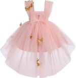 Toddlers Flower Girls Dress Kids Baby A-line Butterflies Decorate Sleeveless Tutu Dress for Princess Party Wedding Birthday Bridesmaid - Image 3