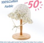 XIAOHAWANG Baby Girl Sun Hat Embroidered Flowers Toddler Bucket Hats Summer Cap for Infant Girls - Image 2