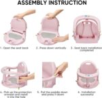 cypreason Toddler Bath Seat,Non-Slip Sit-up Foldable Baby Bath Chair | Bath Seat with Suction Cups, Bathtub Chair Baby, Toddler Bath Seat, Baby Bath Seat for 6-18 Months Toddler Girls and Boys - Image 5