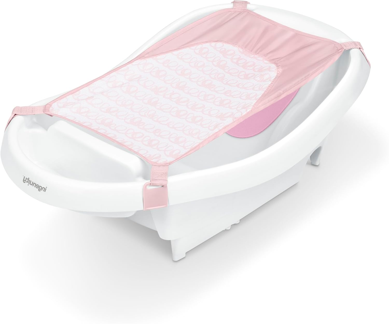 61vqeJ9ceL._AC_SL1500_.jpg Summer by Ingenuity Comfy Clean Deluxe Newborn to Toddler Bather, 0-24 Months, Pink - Image 1
