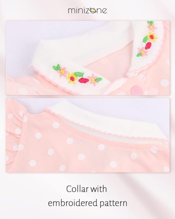 Baby Girls Pyjama Summer, Short Sleeve Romper Cotton Bodysuit 0-3 Months - Image 3