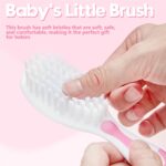 Baby Hair Brush and Comb Sets, New Born Baby Hair Brushes, Perfect Baby Registry Gift for Newborns(Pink) - Image 3