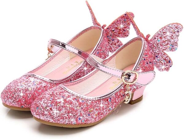 Girls Princess Shoes Toddlers Sequin Sweet Bows Sandals Little Girls Party Pumps Sparkle Wedding Dress Shoes - Image 6