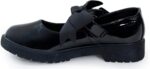 shelikes Girls Back to School Shoes Mary Jane Flat Shoes with Detachable Bow & Black Patent Shiny Ankle Strap - Image 8