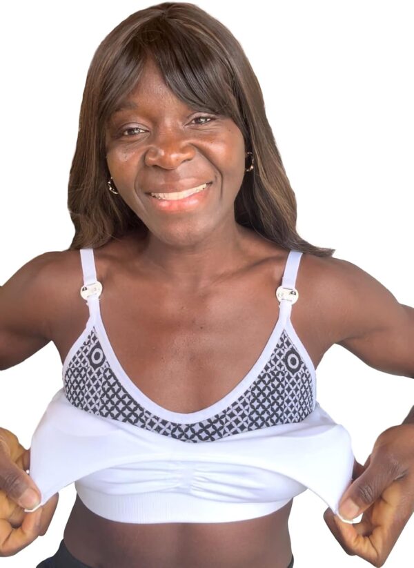 Maya Lux Comfort Bra - Pregnancy, Breastfeeding Bra with Reminder Clasp - Seamless Design - with Original BabyFocus Print - Use with Foam Pads or Breast Pads - Image 3