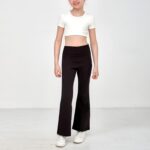 HZHSGLY Girls Flared Leggings,Kids Athletic Leggings,High Waisted Dance Yoga Pants for Ages 5-14 - Image 3