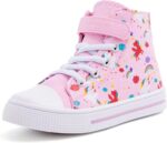 Unisex Trainers Easy Fasten Boys Girls Casual Sneakers Kids High Top Canvas Sports Shoes