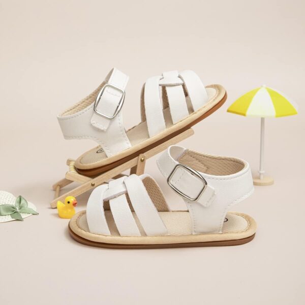 CENCIRILY Infant Baby Girls Summer Sandals Newborn Bow-Knot Open Toe Beach Shoes Casual Lightweight Anti Slip Sole Flat - Image 4