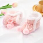 IQYU Crib Shoes Boots Warm Shoes Boots Kids Outdoor Snow Boots Kids Socks Shoes Floor Socks Baby Socks Children's Shoes Boys Leather Shoes Non-Slip Baby Boots, pink, 3 Months - Image 4