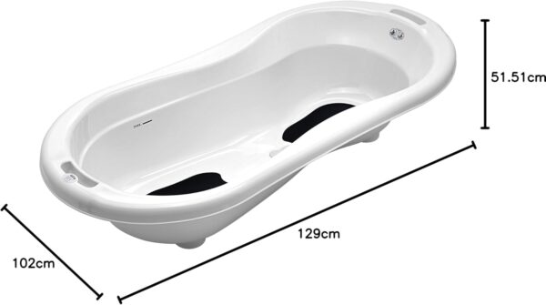 Rotho Babydesign Bath Set with Bath Tub and Stand, Ideal for 2 Children, 0-12 Months, White, TOP Xtra, 21041000101 - Image 8