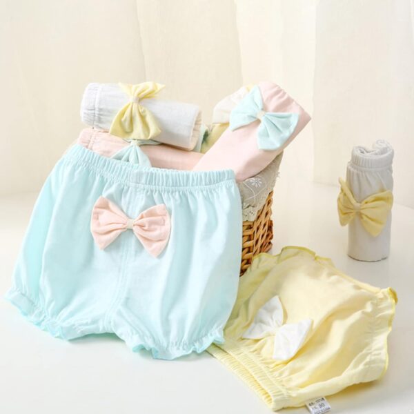 JEATHA 4-Pack Toddler Girls Cotton Bloomers Briefs Short Panties Infant Cute Ruffle Breathable Underwear - Image 3