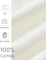 Domee Girls Knitted Cardigan Cotton Bolero Shrug Long Sleeve Solid Colour - Image 4