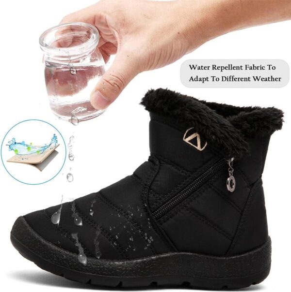 VTASQ Kids Snow Boots Boys Girls Fur Lined Warm Ankle Boots Outdoor Waterproof Winter Boots Non-Slip Cotton Shoe Slip On Walking Boots (Little Kid/Big Kid) - Image 2