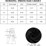 Bearsland Women’s Short Sleeve V-Neck Maternity Nursing Dress for Breastfeeding with Pocket - Image 6