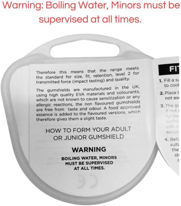 Boil & Bite Mouth Guard/Gum Shield – Mouldable Mouthguard/gumshields - CE Approved, School Sports, Rugby, Hockey, Boxing, GAA, Martial Arts - Image 14