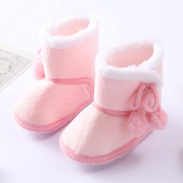 Hard Sole Baby Shoes Size 4 Girls Booties Shoes Infant Toddler Boys Boots Soft Baby Warming Baby Shoes Infant Basketball - Image 2
