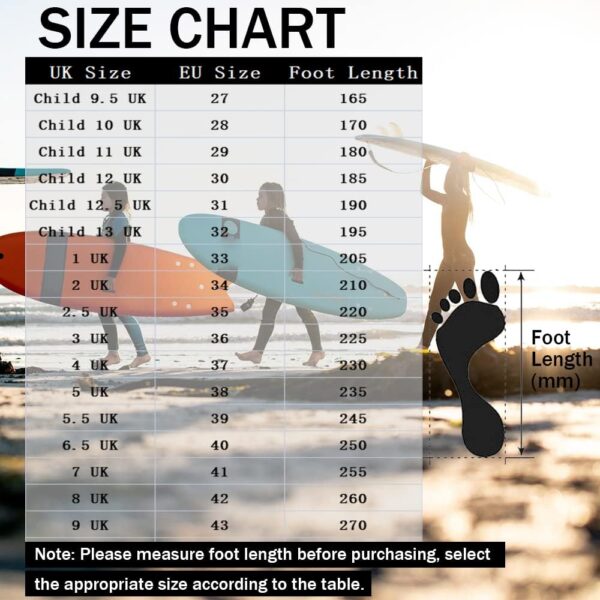 Mateju Kids Water Shoes for Kids Girls Boys, Unisex Toddler Classic Swim Aqua Socks Quick Dry Non-Slip Lightweight Barefoot Beach Shoes for Summer Swimming Pool Sport Surf - Image 5