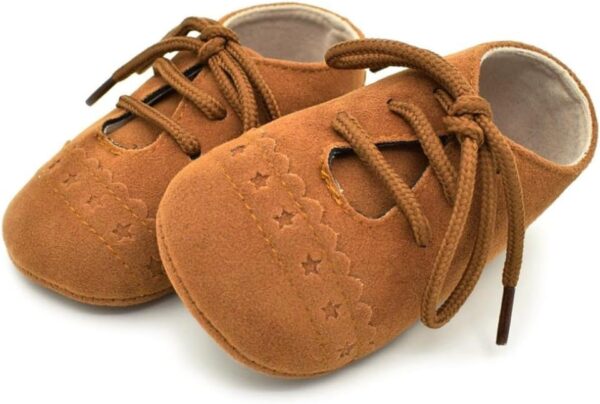 Girls Shoes, Baby Boy Fashion Sneaker Anti-Slip Soft Sole Lace Up Toddler Shoes - Image 4