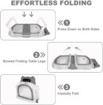 LiveGo Collapsible Baby Bathtub, Foldable Infant Tub for Newborn to Toddler (0-36 Months), Real-Time Temperature Monitor, Soft Cushion, Portable, Anti-Slip Feet, Drain Hole for Easy Use (Grey-A) - Image 5