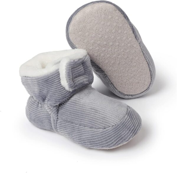 Baby Boy Booties 6 12 Months Baby Outdoor Boots Soft Warm Shoes First Cotton Walkers Boys Girls Boots Baby Infant Plush Snow Baby Shoes Winter Snow Boots for Kids Infant Trainers Boots - Image 6