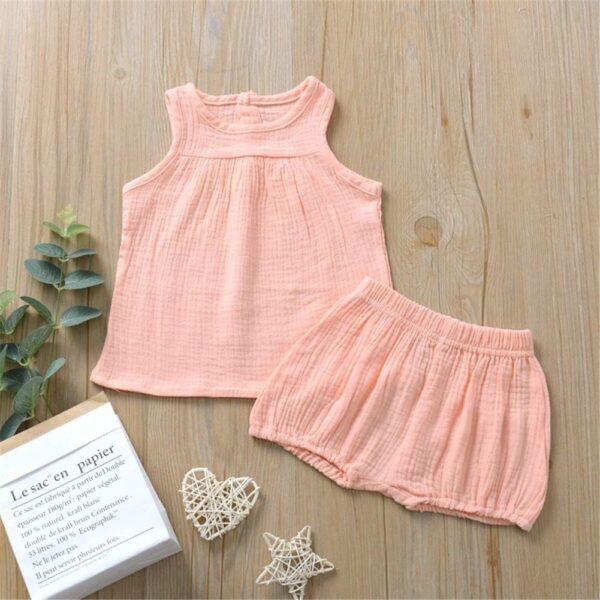 AYIYO Toddler Outfits Unisex Girls Boys Baby Cotton Linen Blend Tank Tops and Bloomers - Image 3