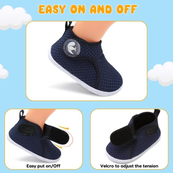 JIASUQI Baby Sock Shoes Boys Girls Lightweight High-Top Shoes Baby Walking Shoes Infant Barefoot Shoes - Image 2