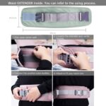 Bebamour Baby Carrier Newborn to Toddler Baby Carrier Hipseat 0-36Months with Head Hood, 3 PCS Teething Pads, Waist Extender, Green - Image 3