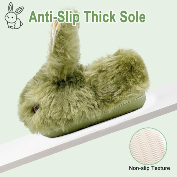 sharllen Kids Slippers Girls Fluffy Bunny Slippers Toddler Plush Warm Winter House Shoes Boys Cute Rabbit Novelty Animal Slippers - Image 2