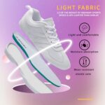 LANDHIKER Cheer Shoes for Women Cheerleading Shoes Girls Teens White Competition Cheerleading Equipment Dance Shoes Athletic Shoes Tennis Training Athletic Shoes Flat Shoes - Image 2
