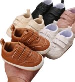 Toddler PU Sneakers Infant Baby Boy Girl Prewalkers Non Slip Rubber Sole Crib Trainers First Walking Shoes Sneakers - Image 5
