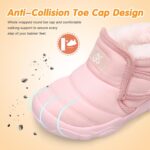 JIASUQI Baby Boys Girls Booties Kid Warm Fuzzy Snow Boots Toddler Outdoor Cozy Winter Shoes with Faux Fur Lined - Image 3