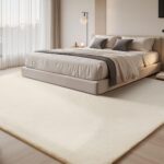 Rugs Living Room - Grey Area Rugs for Bedroom Faux Rabbit Fur Large Rug,Anti Slip Rug Large Floor Carpet Short Pile Area Rug for Living Room, Bedroom,Kids Room 160x230CM - Image 7