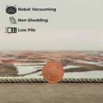 Arty Rugs Machine Washable Rug, 240x330cm, 75% Recycled Cotton, Short Pile, Non-Slip Backing, Non-Shedding, Area Rugs for Living Room, Bedroom, Kitchen, Hallway, Office, Peach & Dark Khaki - Image 4