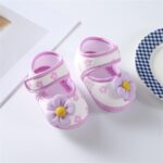 Infant Baby Sandal Sneaker Baby Boy Girl Summer Shoes with Flower Outdoor Indoor First Walker Toddler Girls Soft Sole Crib Dress Shoes - Image 4
