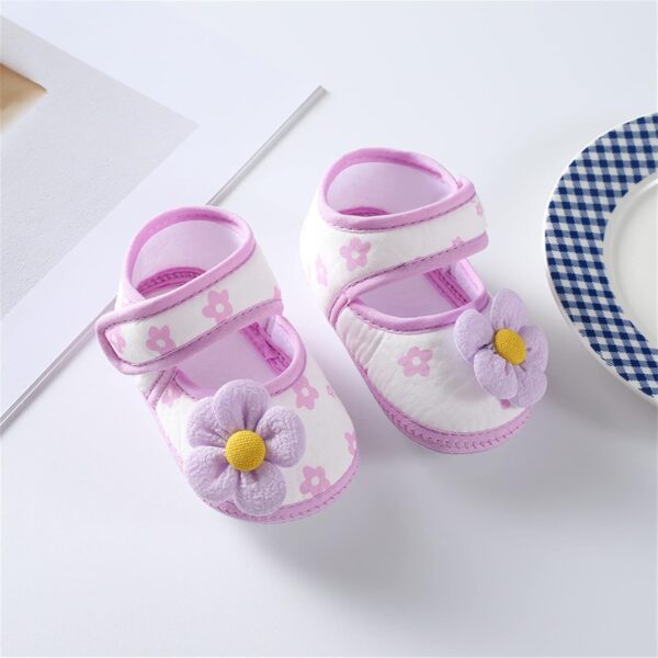 Infant Baby Sandal Sneaker Baby Boy Girl Summer Shoes with Flower Outdoor Indoor First Walker Toddler Girls Soft Sole Crib Dress Shoes - Image 4