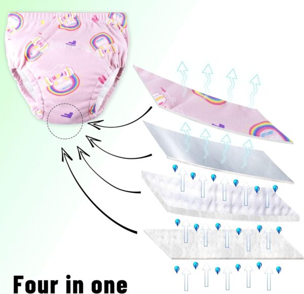 Potty Training Underwear Girls 2T,3T,4T,Toddler Underwear for Baby Girls 4 Pack - Image 4