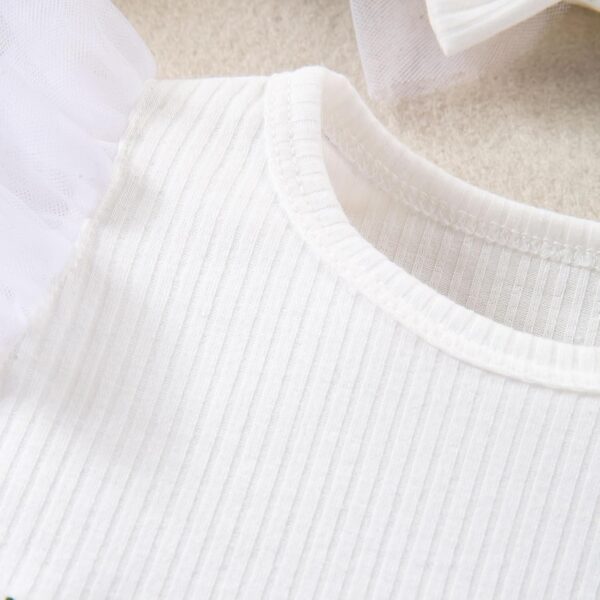 QUNERY Newborn Girl Outfits Ruffled Sleeveless Flower Romper Summer Dress with Headband Clothes Sets - Image 4