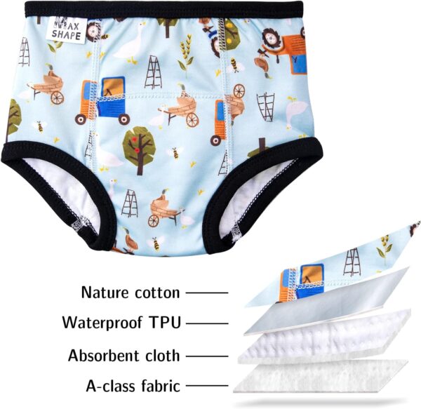 Heekcaa Baby Potty Training Pants,Toddler Potty Training Pants 7 Pack,Potty Training Underwear For Boys 2T,3T,4T,5T,6T - Image 4